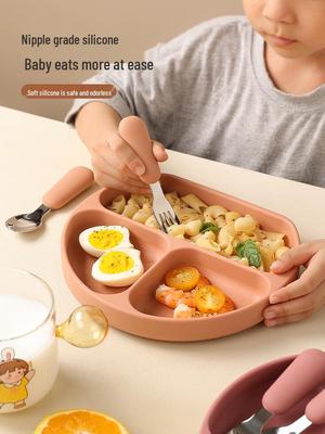 Silikon-Saugnapf-geteilte Babyplatte für Hochstühle