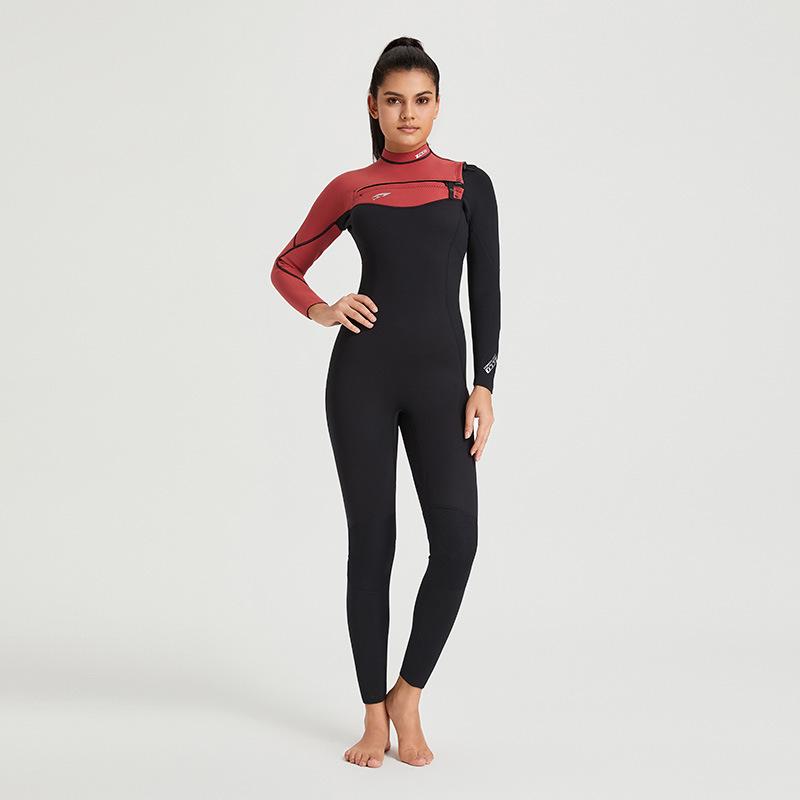 2/3mm+Men's And Women's Horizontal Zipper Long Sleeve Pants Adult Anti Cold Clothes Diving Clothes Snorkeling Clothes Surfing Clothes