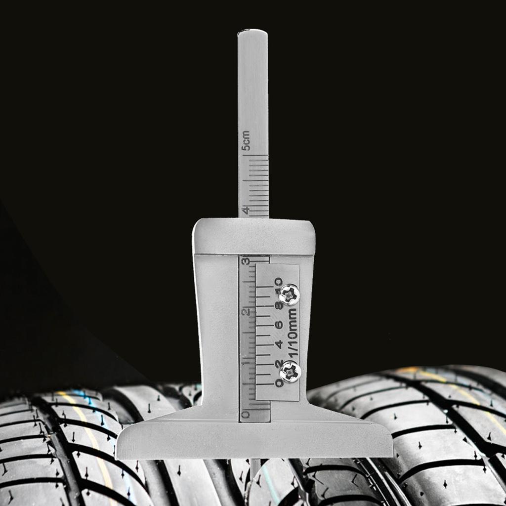 Stainless Steel Tyre Tire Depth Gauge Meter Caliper for Car Truck Motorcycle 0‑10mm