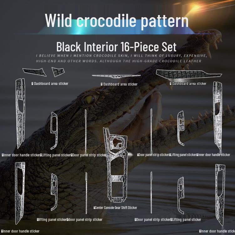 Crocodile Grain Film for Lynk & Co 01-06 Interior Gear Shift Decoration
