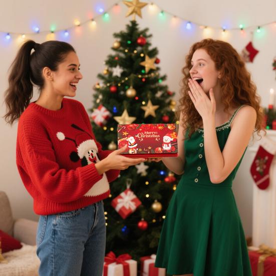 Christmas Cash Gift Envelope 6 Slots Money Gift Card Holders for Cash DIY Holiday Envelope Xmas Party Gifts for Kids Teens Women Men