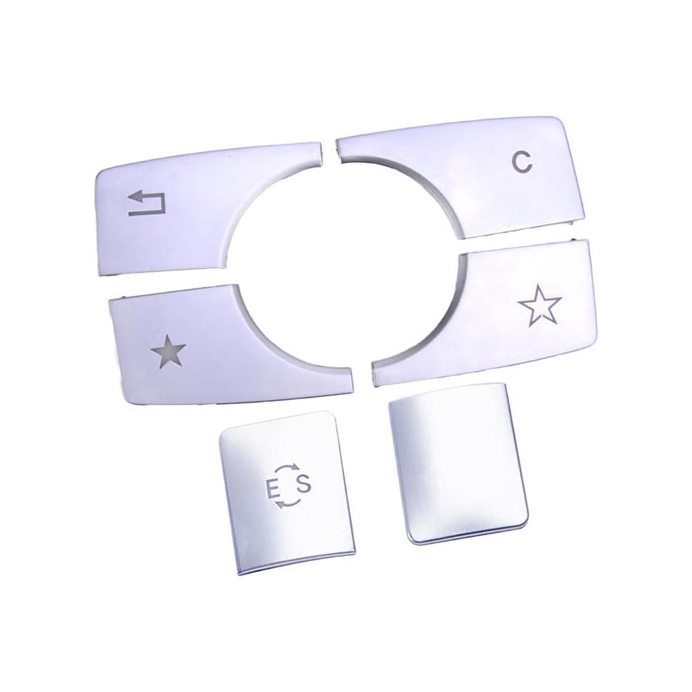 6Pcs Center Console Multimedia Button Trim Cover For Benz E Class W212 2010-2015