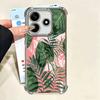 Summer Plants Green Leaf Plating Phone Case For Xiaomi Poco X5 X6 X7 X8 Pro Max F8 Ultra F7 M8 M7 M5S Redmi 15C 15 14C 13C 13 X3