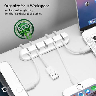 1PCS Cable Cord Wire Organizer Silicone USB Cable Winder Management Self Adhesive Clips For iPhone Huawei Mouse Keyboard Headset