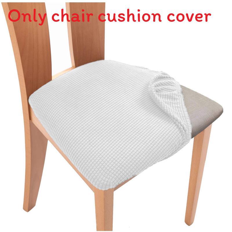 Office Home Square Chair Cushion Cover With Elastic Arched Seat Protector For Modern Style Decor