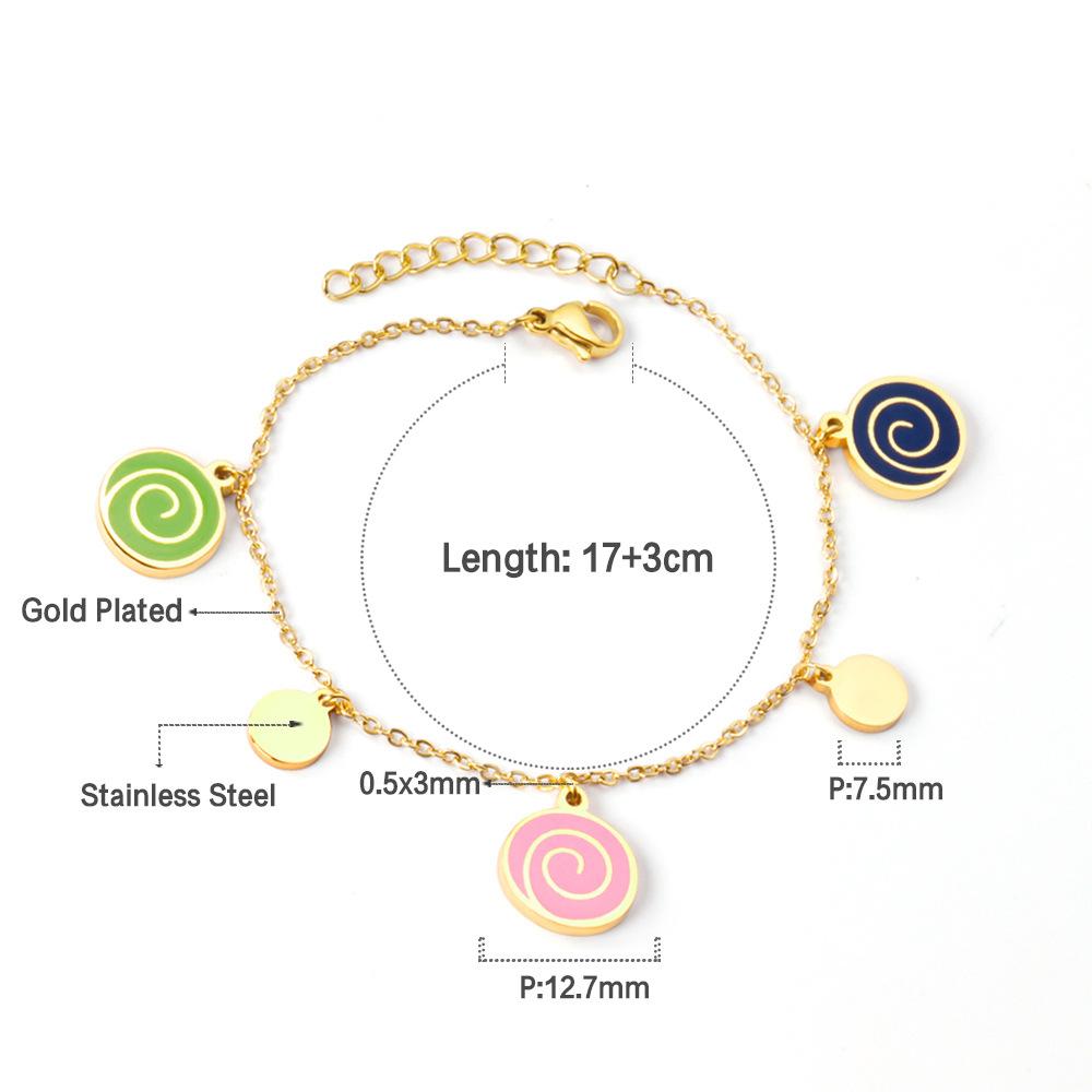 

Colorful Enamel Beaded Bracelet Waterproof Delicate Versatile Women Jewelry Accessory Cute Stylish Gift