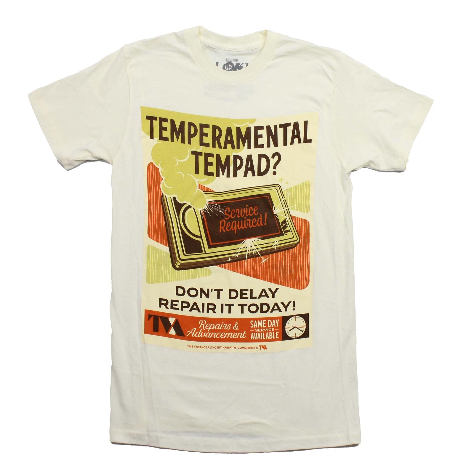 Loki New Adult T-shirt Temperamental Tempad Ad for Time Variance Authority S