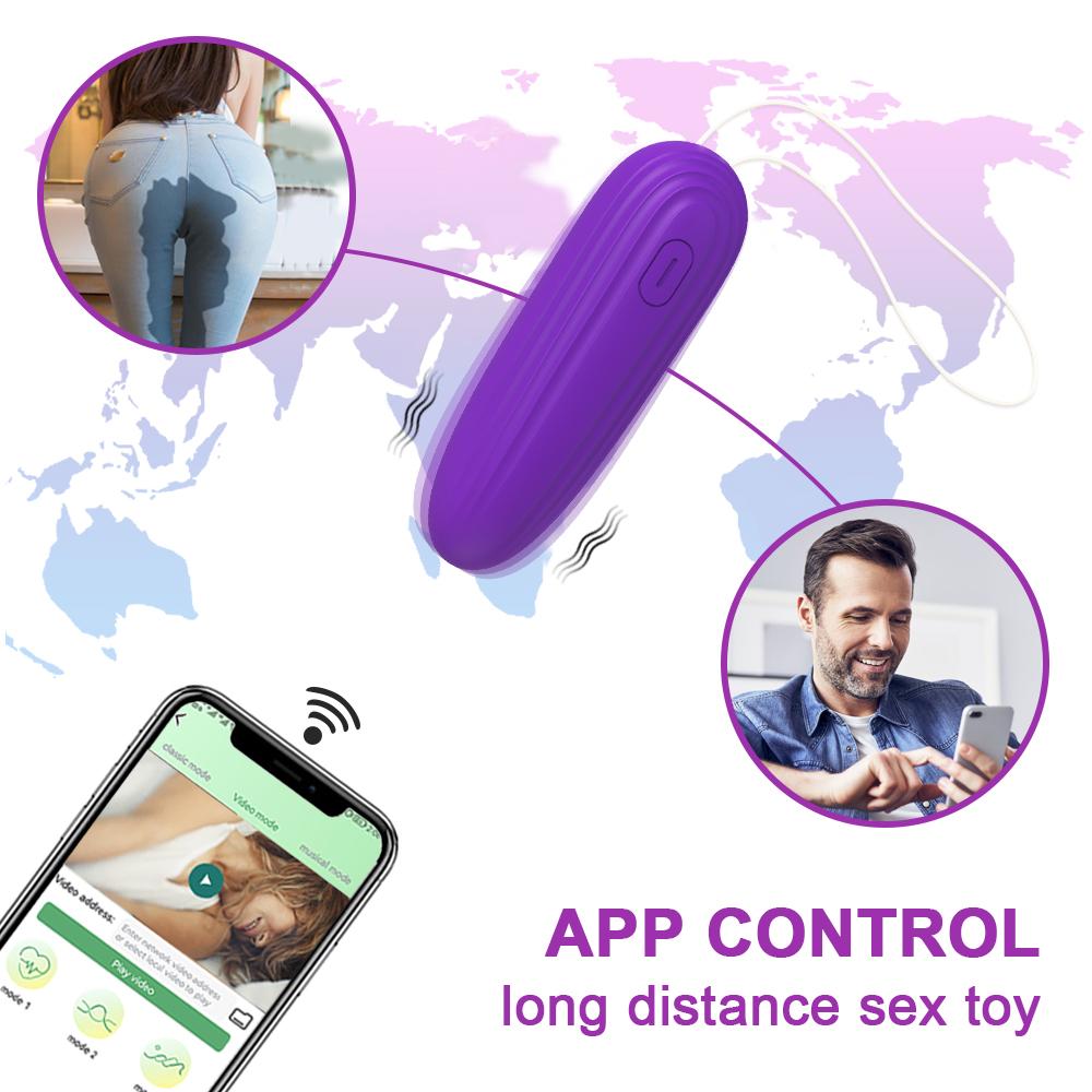 Aplikace Bluetooth Mini Bullet Vibrator pro ženy Clit Stimulator Bezdrátové dálkové kalhotky Vibrační Love Egg Ženská sexuální hračka pro dospělé 18