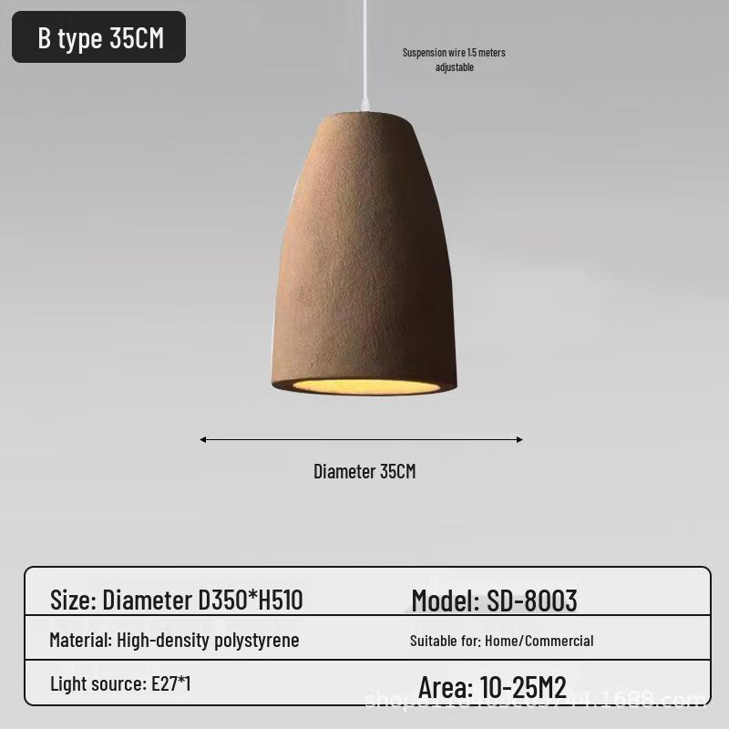 Nordic Modern French Wabi-sabi Double-Height Chandelier for Villa or Restaurant