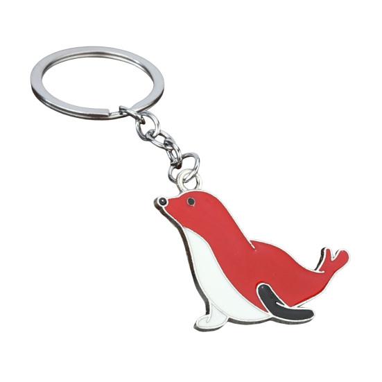 

Keychain with Seal Pendant Lightweight Portable Keyring Creative Design Multiple Colors Optional Fun Keyring красный