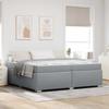 Bed Frame with Mattress Light Grey 200 x 200 cm Fabric