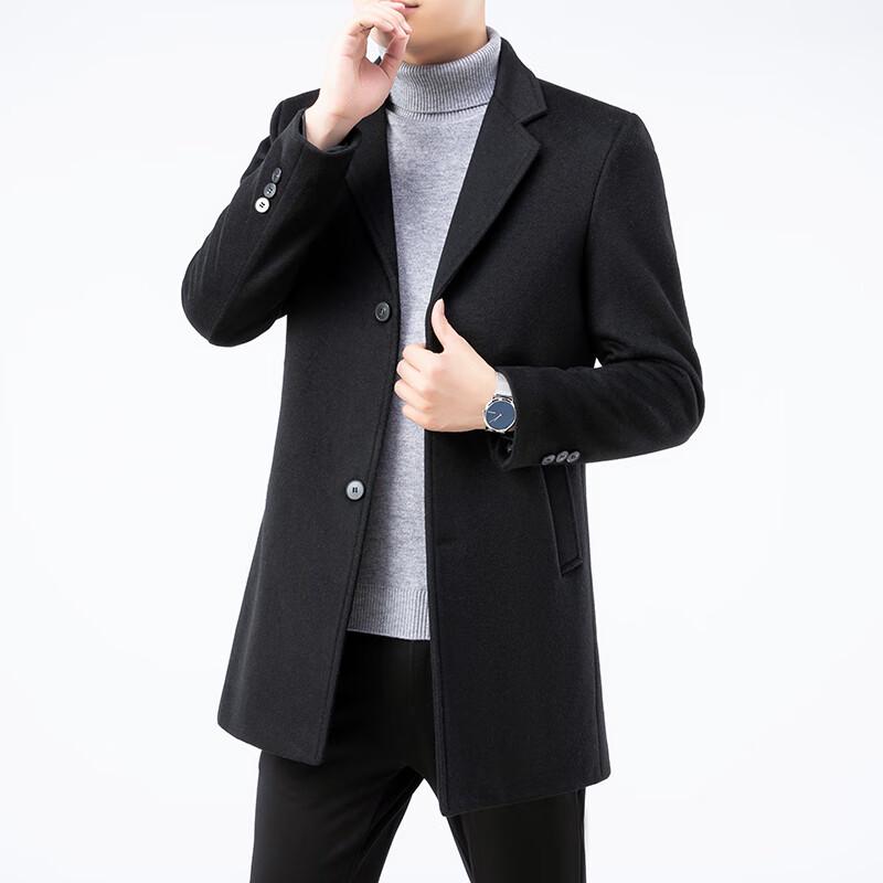 Firstview Men's Wool Blend Business Casual Overcoat FV24D1130