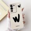 For Vivo Y29 4G V2434 Cover For Vivo Y29 4G Case Simple Fashion Letters A-Z Pattern Design Silicone Shockproof Bumper