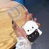 Cartoon Cat Duo Phone Case For iPhone 17 Air 16E 16 15 14 11 Pro Max Plus 13 12 Mini 8 7 X Transparent Shockproof Cover