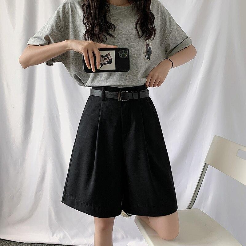 Donna Chic Bermuda Abito Pantaloncini Cotone Vita Alta Gamba Larga Pantaloni  Anteriore Plissettato Più Taglia 3XL Studentessa Casual Estate Outfit  acquista in modo economico — spedizione gratuita, recensioni reali con foto  — Joom