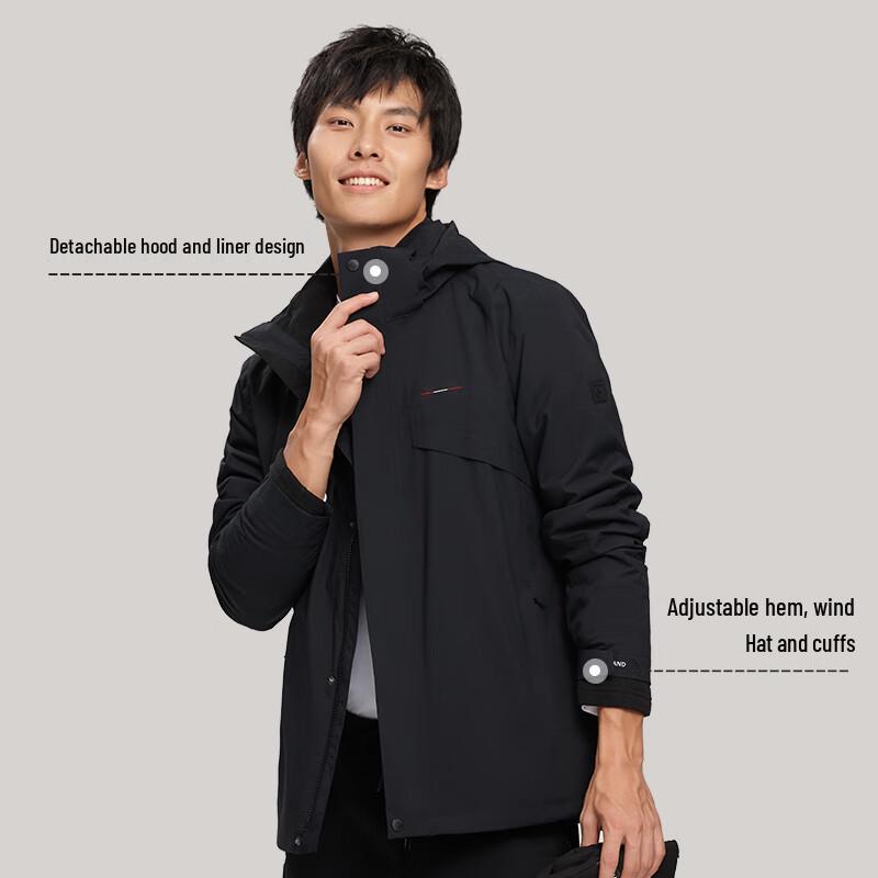 NORTHLAND Men's Grey Rock 3-in-1 Waterproof Jacket