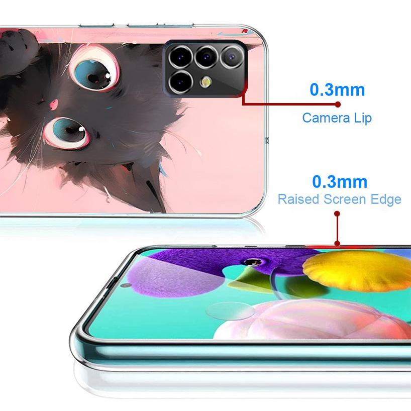 Anime Cute Black Cat Meow Phone Case For Samsung Galaxy A17 A16 A15 A14 A13 A57 A56 A55 A54 A53 A37 A36 A35 A34 A33 A26 A25 A24