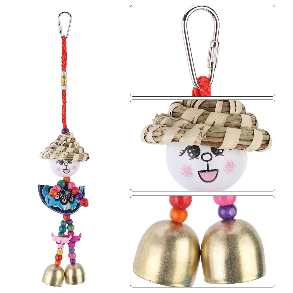 Papageienvogel Bunte Hängende Strohgeflecht Puppe Schaukel Kauspielzeug Käfig Dekoration Zubehör