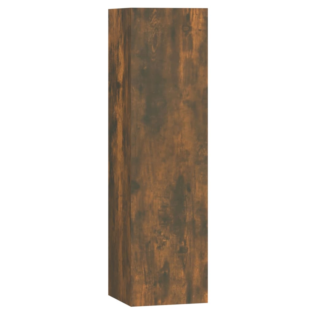 5 piece TV cabinet set smoked oak effect engineered wood