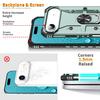 For iPhone 17 Air Case PC+TPU Anti-Drop Phone Cover with Ring Kickstand