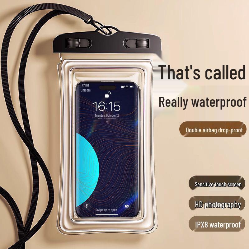 Waterproof Touchscreen Phone Pouch for Swimming, Diving, and Delivery Riders