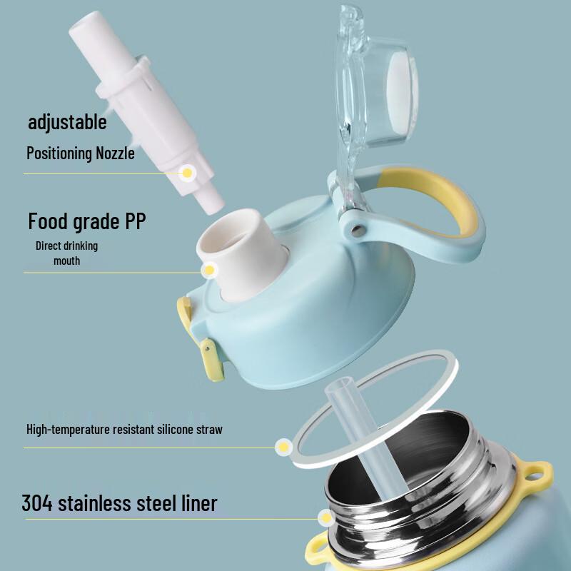 FUGUANG 750ml Insulated Stainless Steel Straw Bottle