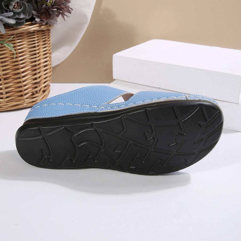 2026 Damen Sandalen Zehen Offen Übergröße Keilabsatz Plateau Leicht Bequem Zum Hineinschlüpfen Strand Sandale Damen Niedriger Keilabsatz Sandalias