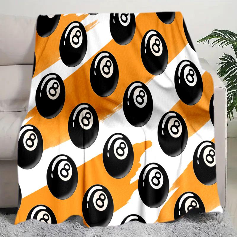 Billiards Plush Blanket Soft Comfortable All Seasons Perfect Sofa Office Nap Travel Birthday Gift Christmas Present