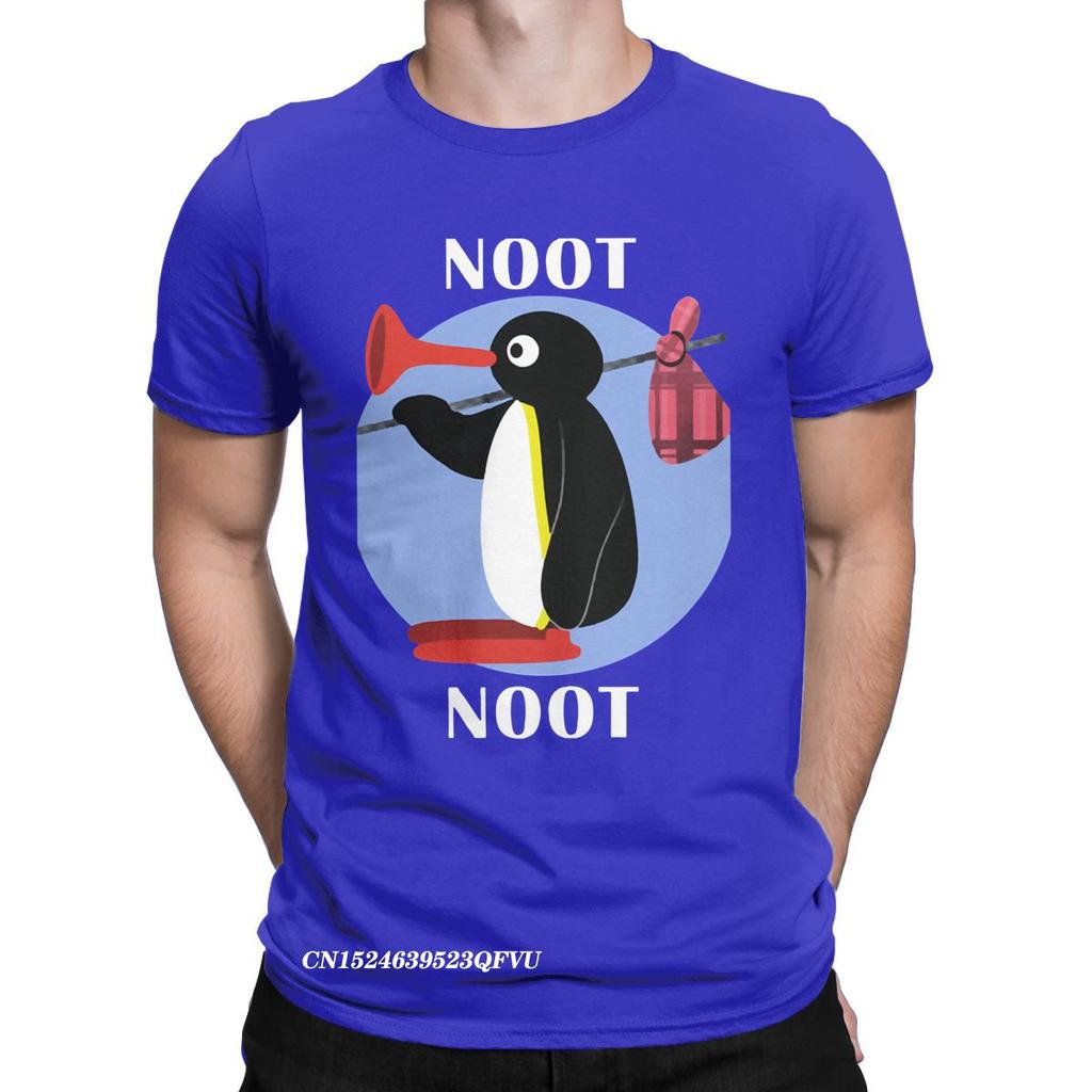 Noot Noot Pingu Tshirt Men Women Cotton Vintage T-Shirts Round Neck Penguin Tee Shirt Harajuku Clothes Classic