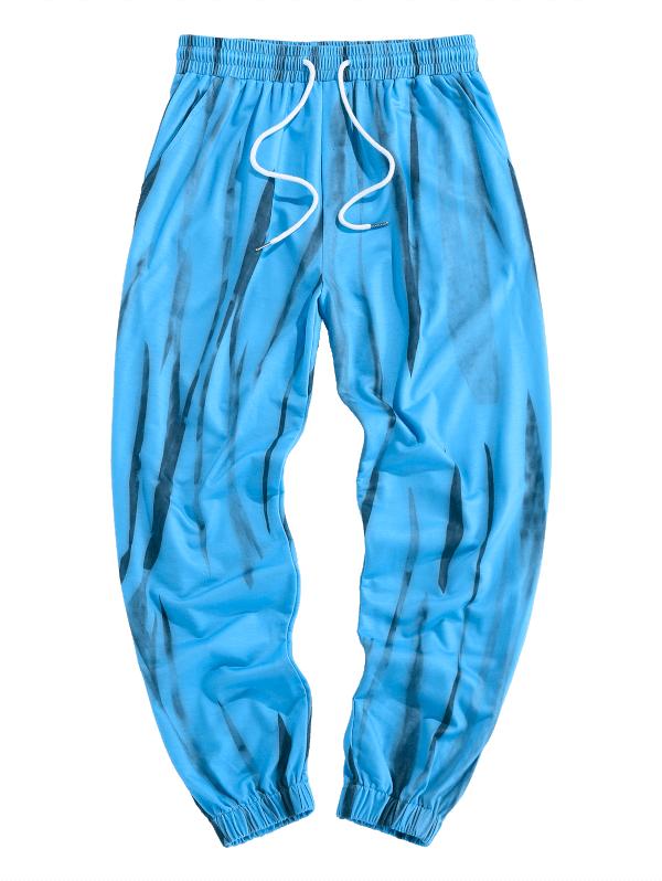 

Спортивные штаны ZAFUL Stripe Paint Print XL светло-синий