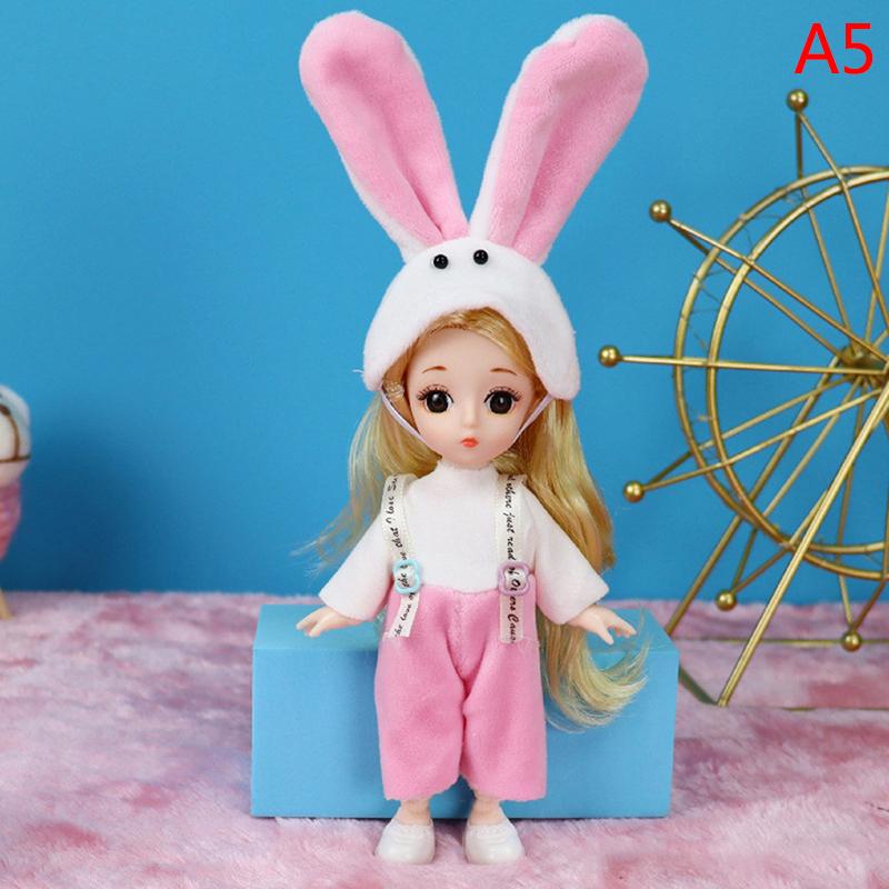 Süße 17Cm Prinzessin Puppe mit Kleidung 13 Gelenke Ob11 Puppen Spielzeug für Mädchen DIY Geschenk