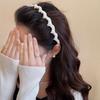 Fashion versatile 2026 new wave headband high skull top headband with teeth anti-skid hairpin for face washing