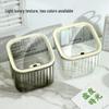 Transparent Desktop Trash Can with Lid - Stylish Hair Accessories and Storage Box