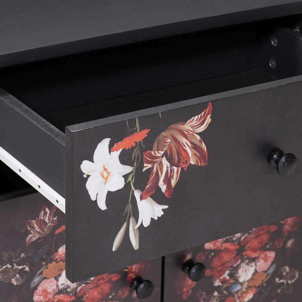 Nightstand Multicolored 50 X 33 X 60 Cm Solid Mango Wood