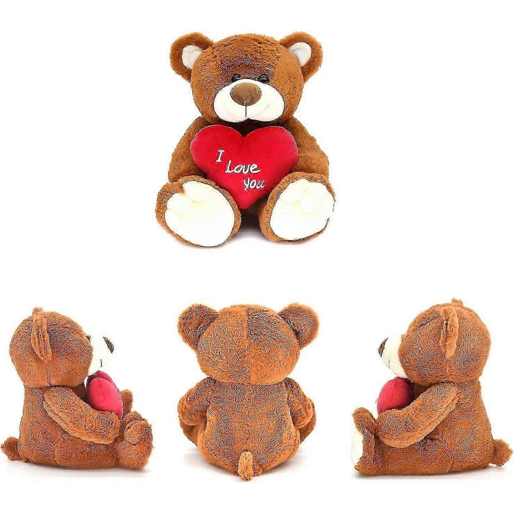 I Love You! 10' Teddy Bear with Red Heart, Soft Plush Bear Doll Stuffed Animal Toys Valentines Day Decor Gifts for Her / Girlfriend Lover Mom Kids (B