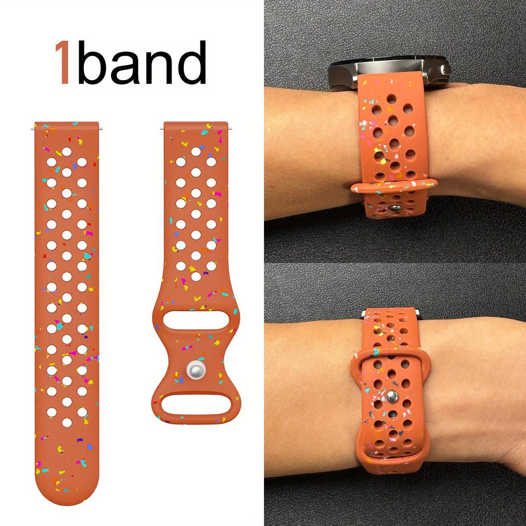 20/22mm Kleurrijk Siliconen Band met Vlindergesp in Achtvorm voor Huawei Watch GT5/Watch7, Ademend Zweetbestendig