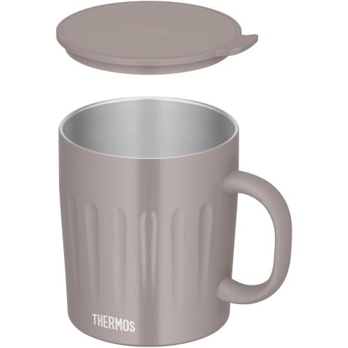 Thermos Vacuum Insulated Mug 550ml Greige Embossed Large Capacity Model Dishwasher Safe Enjoy Soup JTA-550 GG