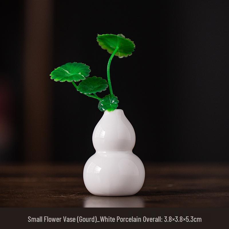 Creative Mini Ceramic Desktop Vase: Small Flower and Green Plant Hydroponic Bonsai Ornament for Indoor Decoration