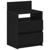 Nightstand with 2 Drawers Black 40 x 33 x 60 cm