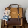 Niche Retro Contrasting Color Backpack for Women's New Casual High-value Commuter Travel Small Backpack for Women