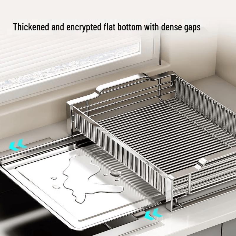 HUALEAI Stainless Steel Kitchen Dish Drainer Rack