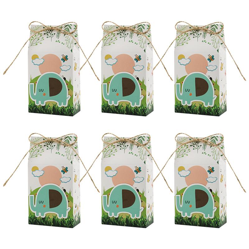 

Cartoon Animal Pattern Portable Box, Children S Holiday Gift Box, Party Return Gift Candy Packaging Box.