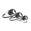 Flexi Black Design Dog Lead, Small Cord (Under 12kg), 5m, Black