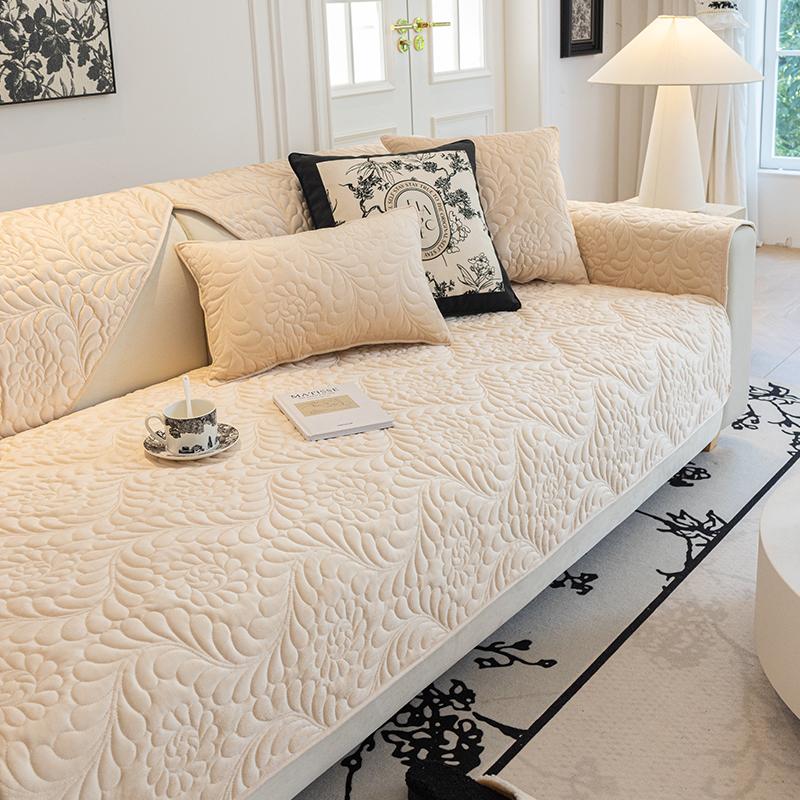 Polštář na pohovku Zimní plyš Neklouzavý Jednoduchý Moderní luxusní polštář Potah na pohovku Tkanina zesílená Zimní polštář