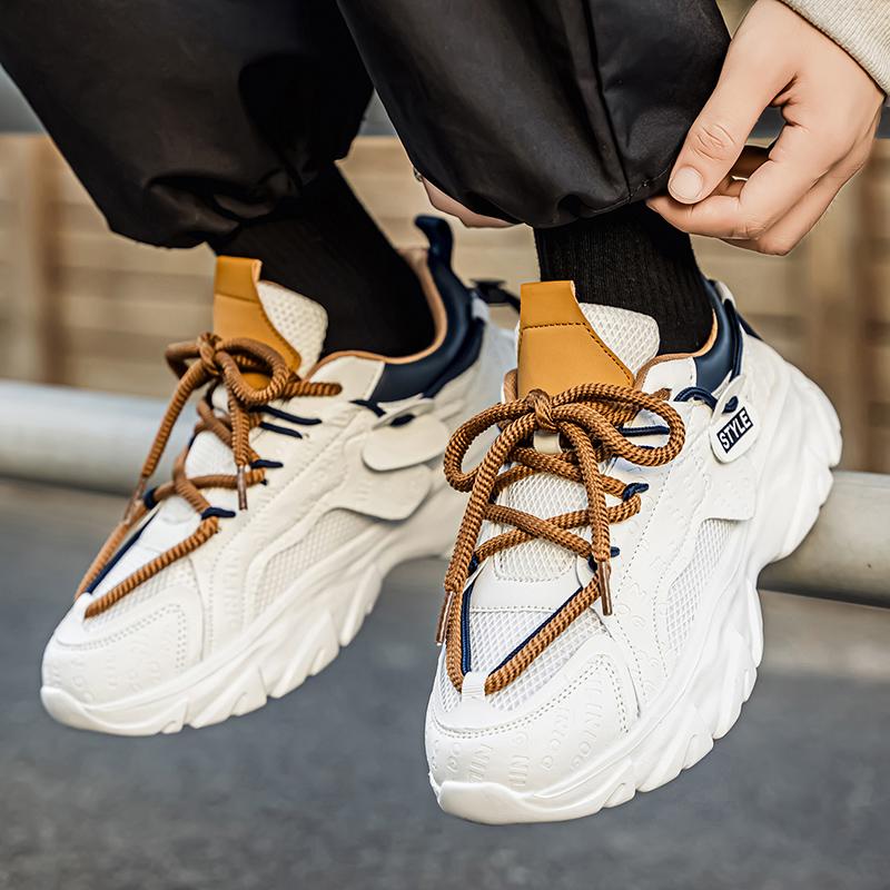 New Fashion New Men's Fashion Casual Low Top Sports Shoes Students Thick Sole Comfortable Sneakers Boys Male Classic Breathable Basketball Shoes