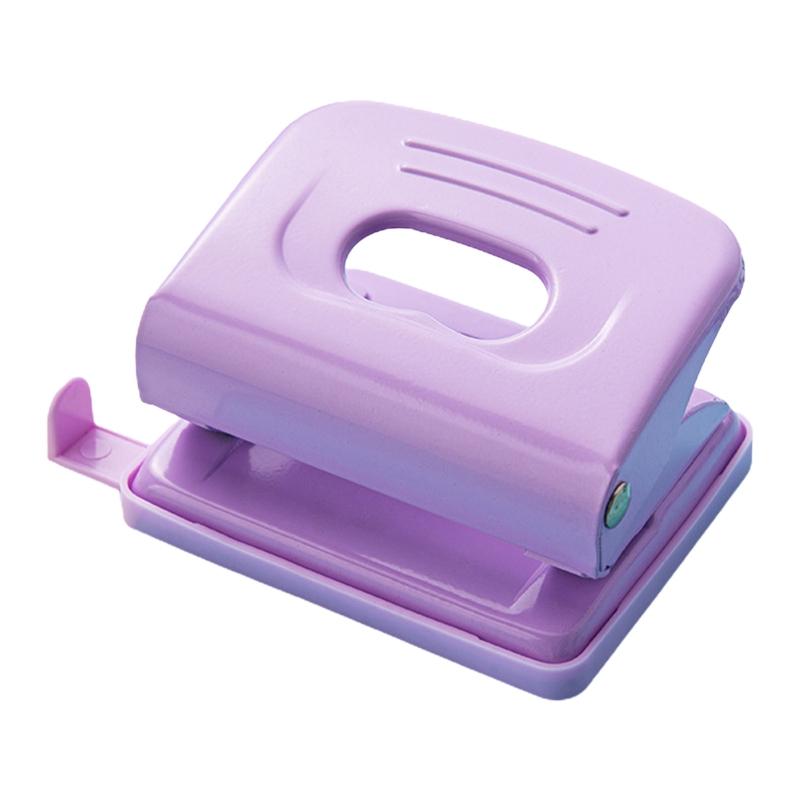 

Dual-Hole Puncher Non-slip Handle Portable Hole Punch Tool Effortless Punching 20 Sheets Capacity for DIY Binder Albums фіолетовий