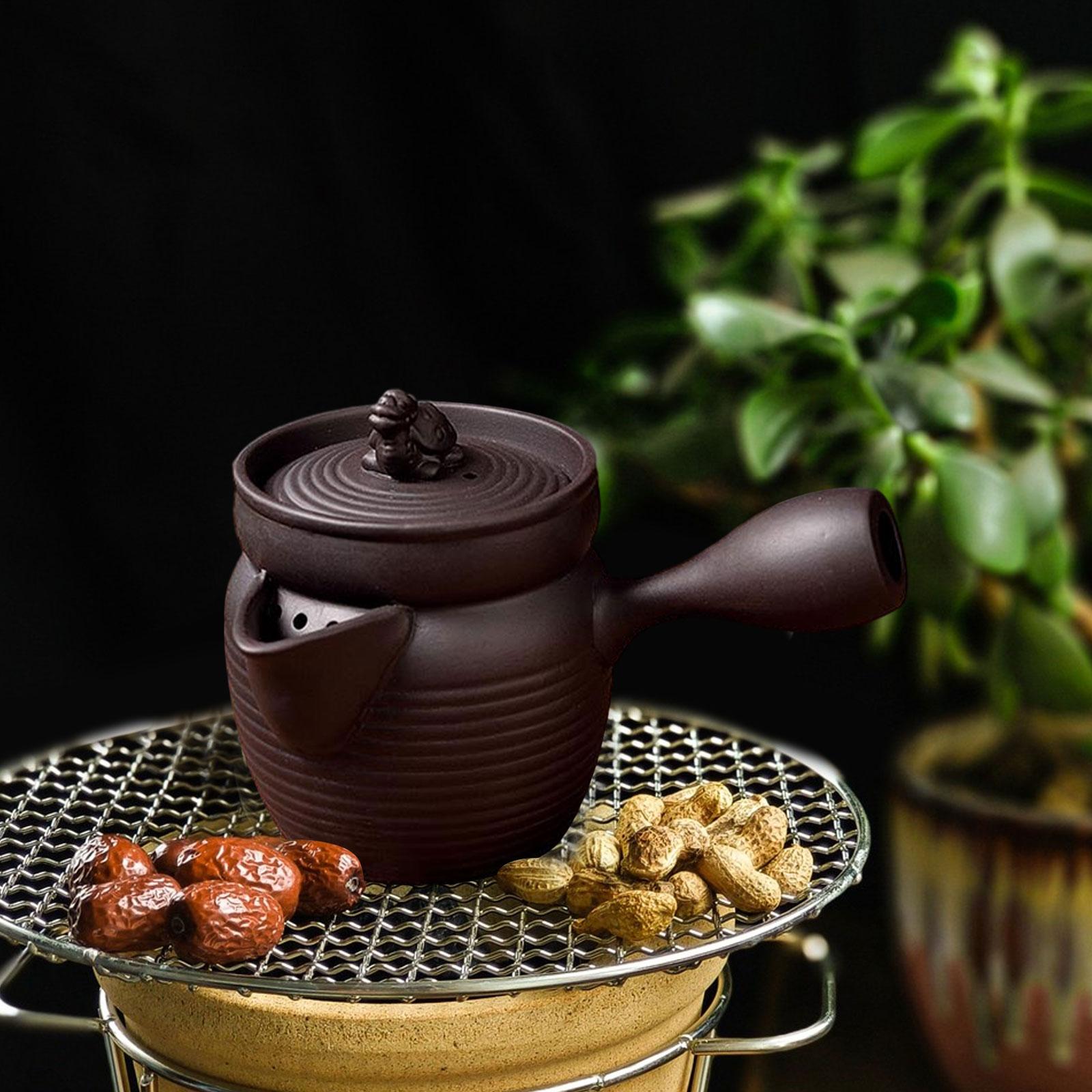 

Traditional Chinese Porcelain Teapot with Infuser for Loose Leaf Tea чорний