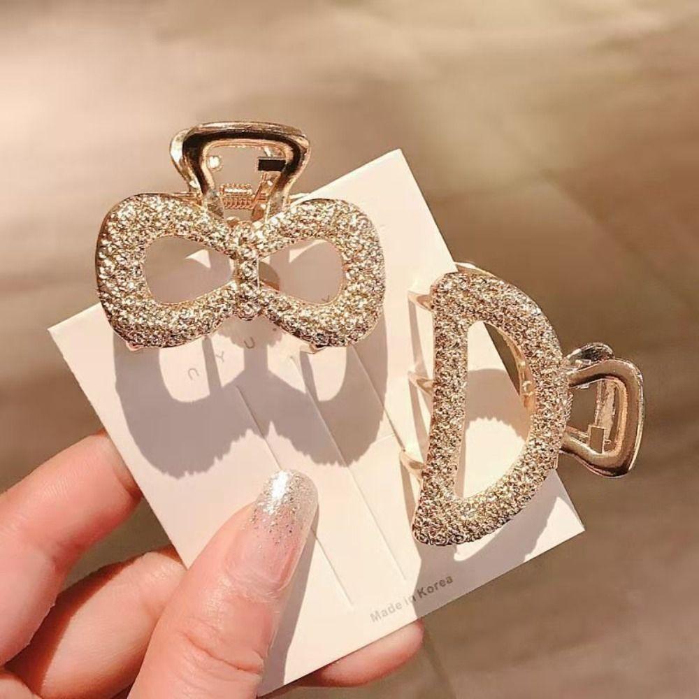 Gold Hair Claw Metal Barrette Fashion Hairpin  Women