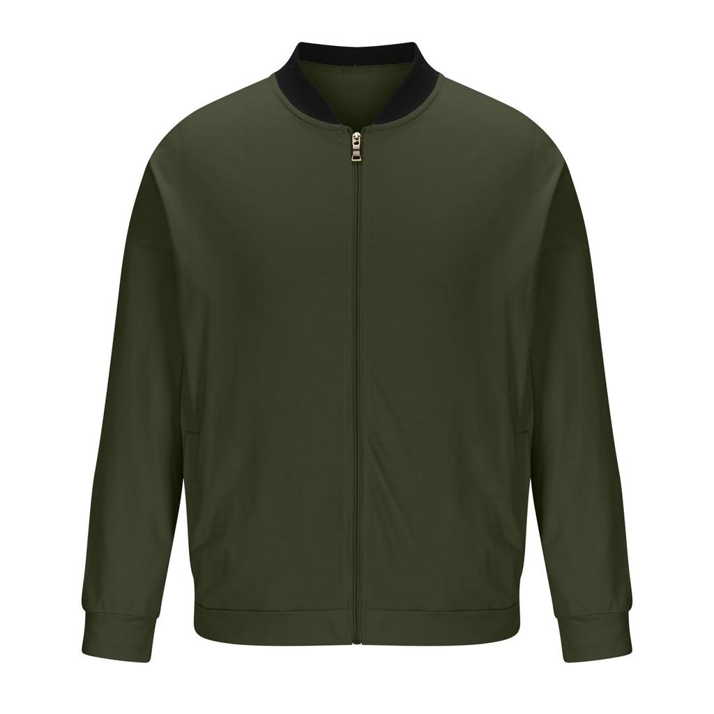 Men's Cotton Jacket Thin  Jacket Casual  Jacket With Zip Flight Jackett  Classic Outdoor Clothing