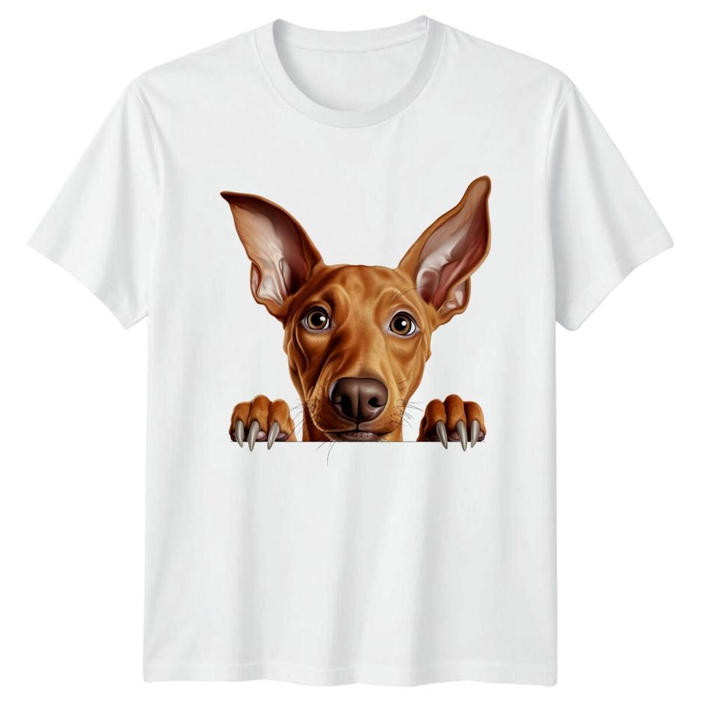 Cute Pharaoh Hound Dog Peekaboo Funny Pet Lover Graphic TShirt S